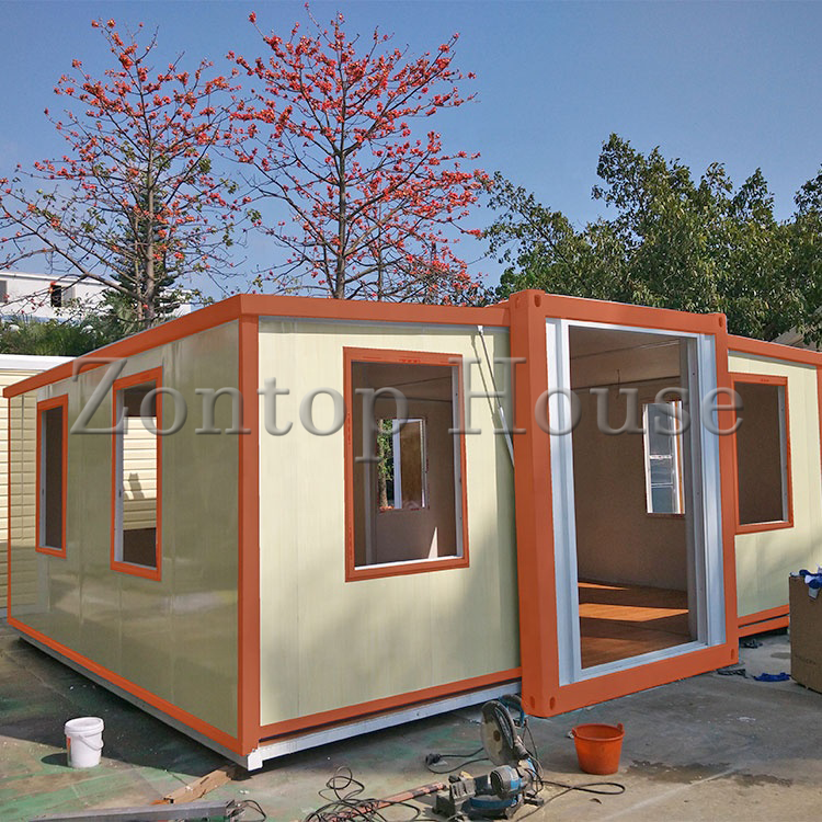 Modern luxury 40 feet expandable houses pre fabricated flat pack mobile container prefab container home house