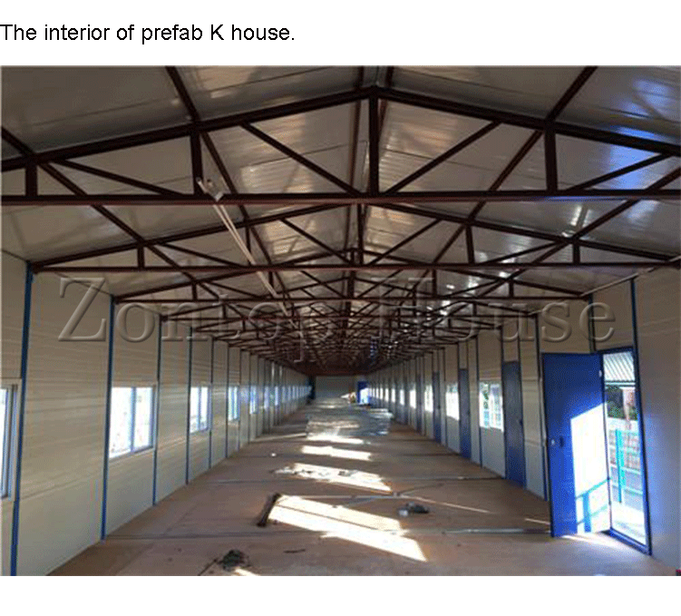 prefab K house, prefabricated K house, temporary dormitory mobile prefab house, light steel frame prefab house