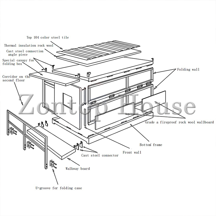 Prefabricated Folding Container House 4 Minutes Install One House Mobile Container House